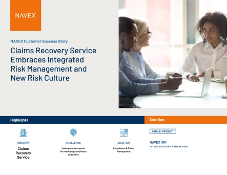 Claims Recovery Service Embraces Integrated Risk Management New Risk